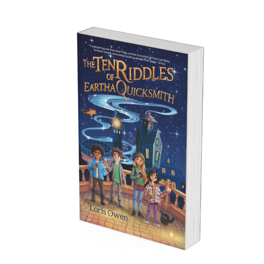 Ten riddles of eartha quicksmiths middle grade science fantasy book US editoin